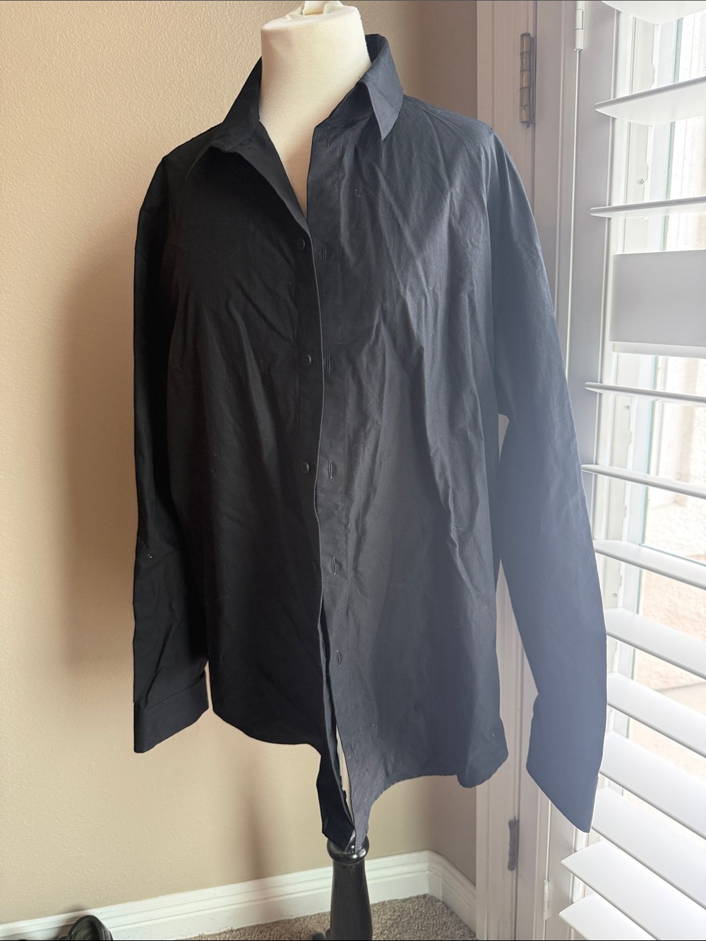 Balenciaga Black Button-Down Shirt/dress